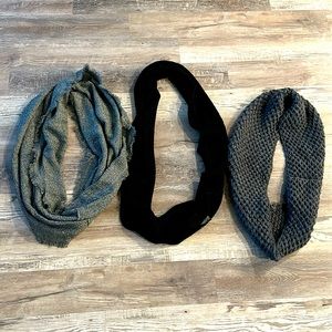 Set of 3 infinity scarves. Great condition!